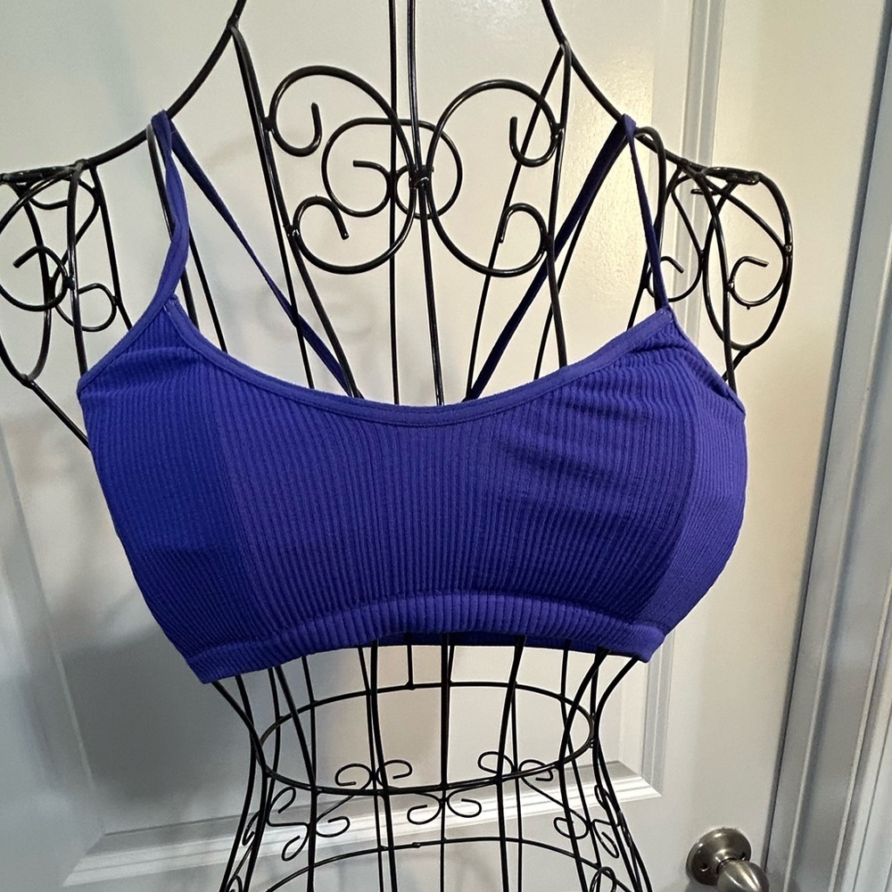 Intimately by Free People Women's Purple Ribbed‎ Bralette